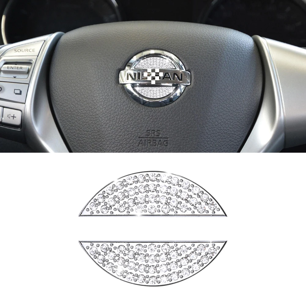 

DIYSMART для Nissan Хрустальная эмблема рулевого колеса наклейки с логотипом наклейки аксессуары для интерьера для Rogue Altima Maxima Sentra