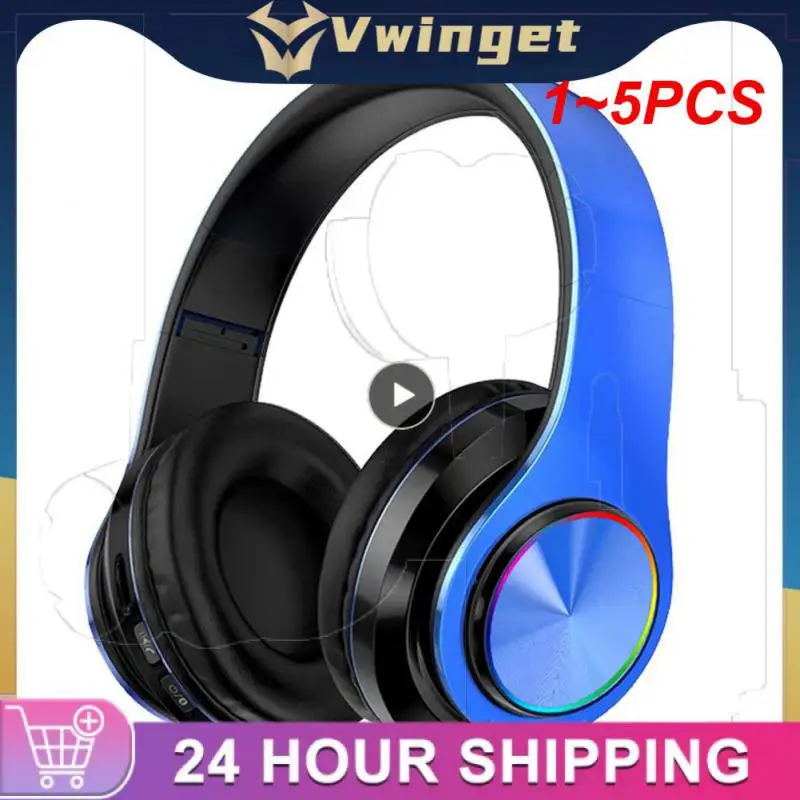 

1~5PCS HD200 Earphones Over-ear Foldable Computer Wireless Headphones Noise Cancellation HIFI Stereo Gaming