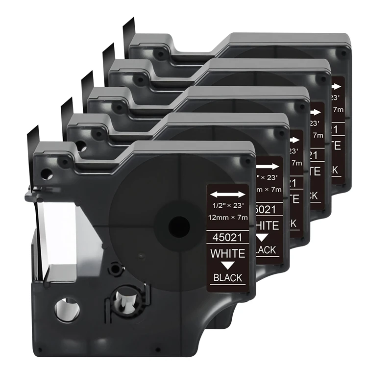 

5 шт., этикетки для DYMO Labelmanager Pnp 45021 210D 160 P 260 360D 280 P 12 мм 420