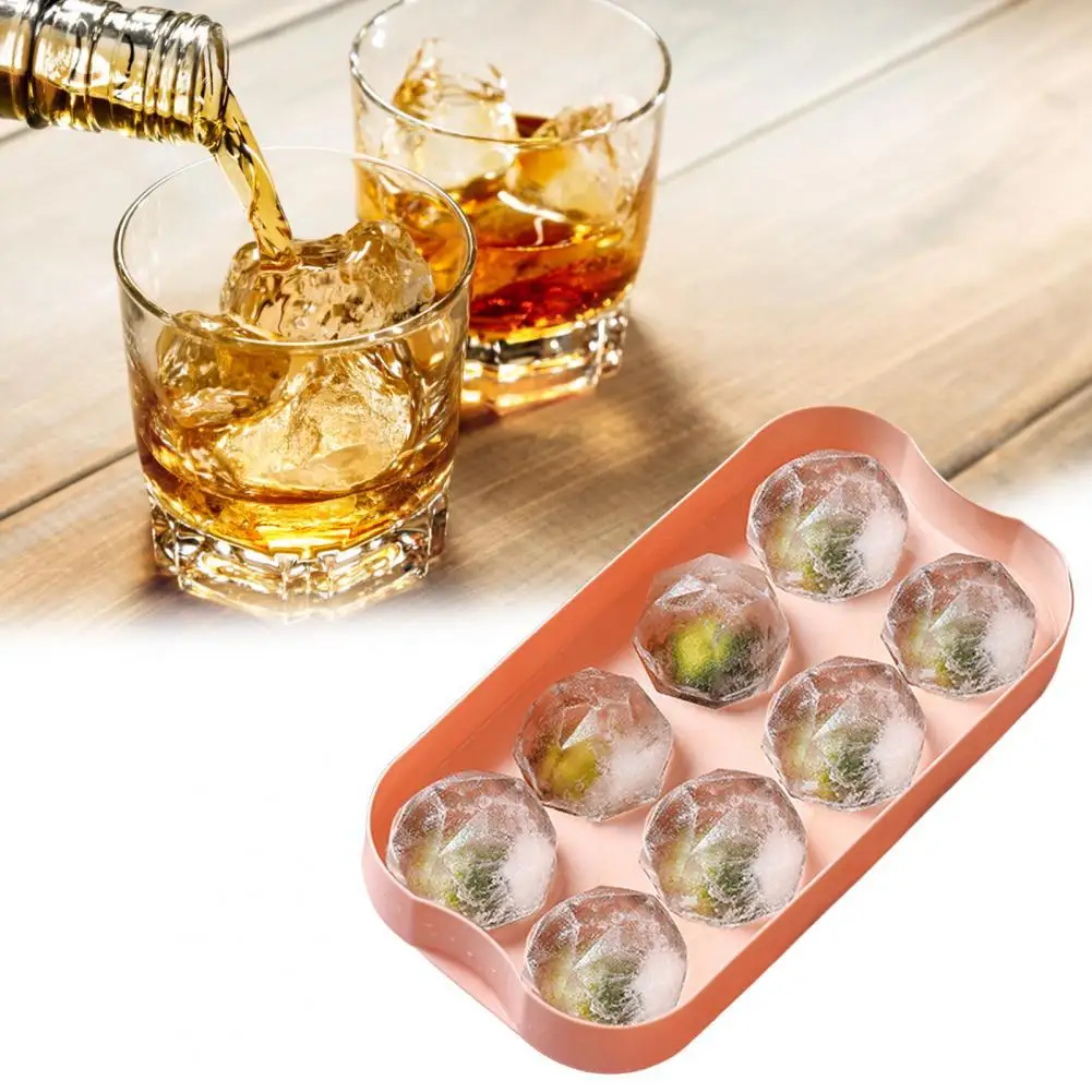 

Lightweight 7 Grids/8 Grids Practical Removable Lid Ice Ball Maker PE Ice Cube Tray Reusable for Freezer