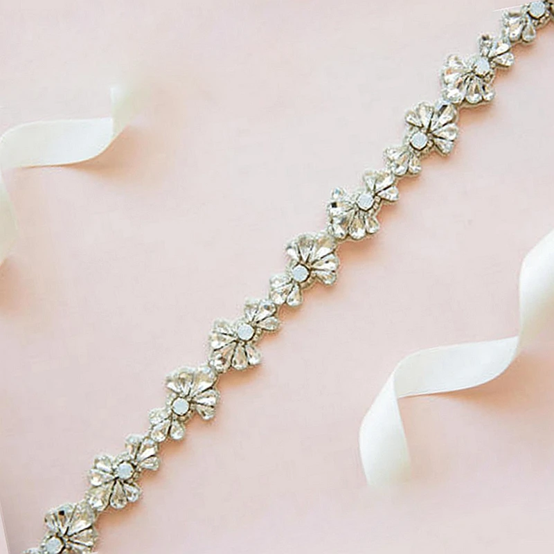 JLZXSY Модный цветочный стиль кристалл свадебный пояс Стразы Свадебная вечеринка