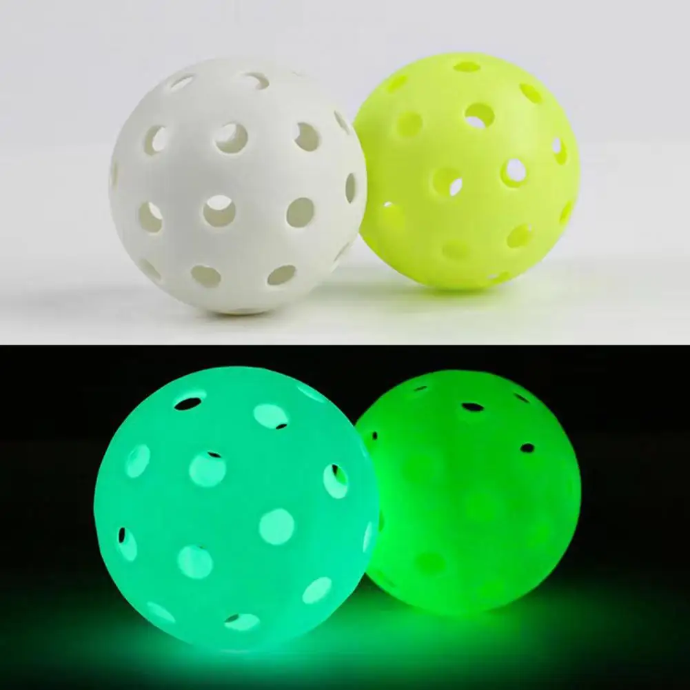 

Practice Balls 6Pcs Wear-resistant Luminous Entertainment Floor Pickleball Toy Sports Training