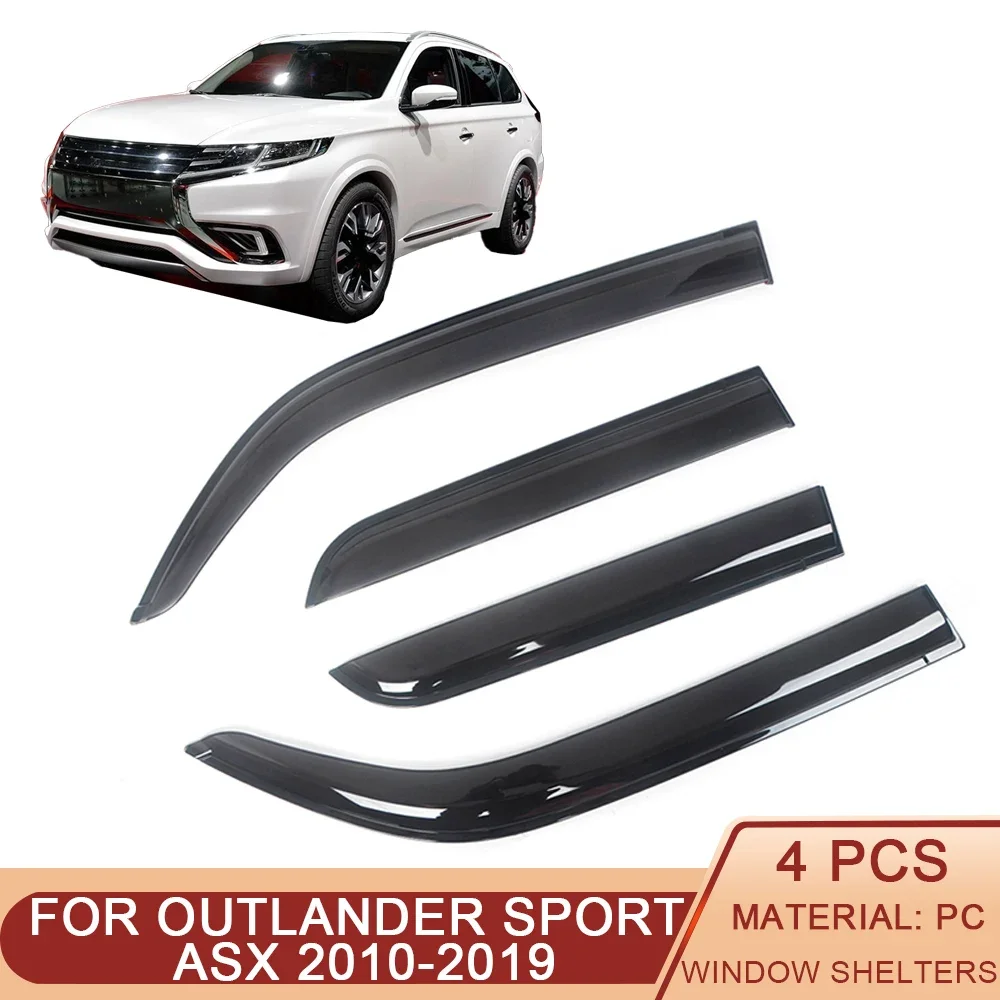 Козырек автомобильный тонированный черный для Mitsubishi Outlander 2003-2016