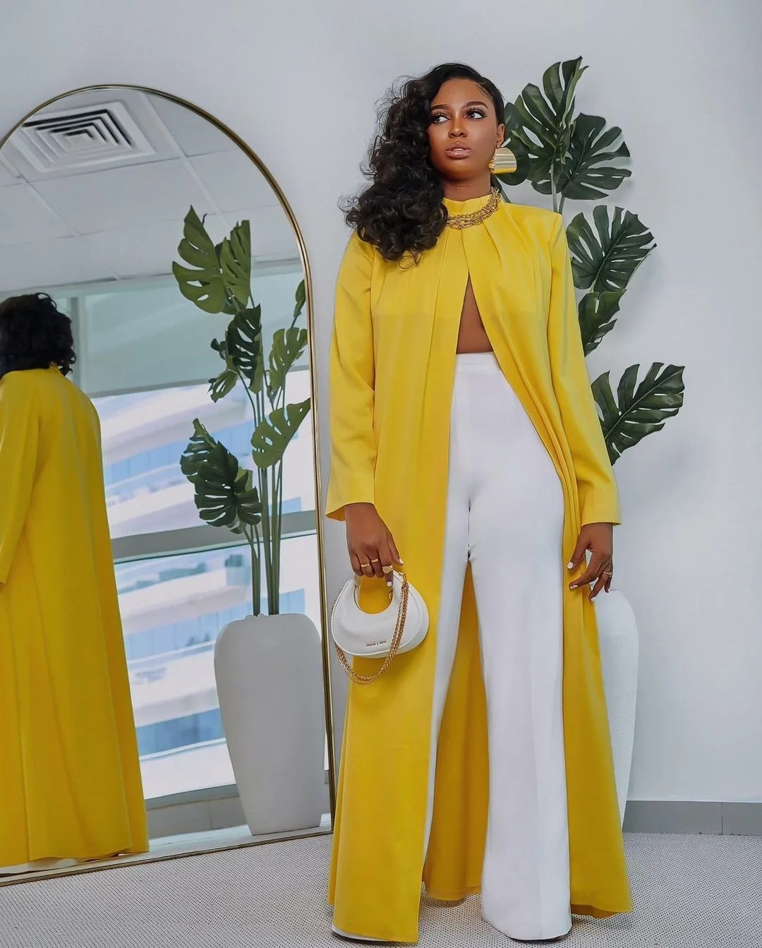 

2023 африканская одежда весна-лето Модные африканские платья пальто Топы для женщин Желтый Традиционный халат африканская одежда