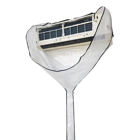 Чехол для очистки кондиционера с дренажной трубой, сетка из ПВХ, водонепроницаемая подвесная сумка для мытья кондиционера на 1-3 л.с.