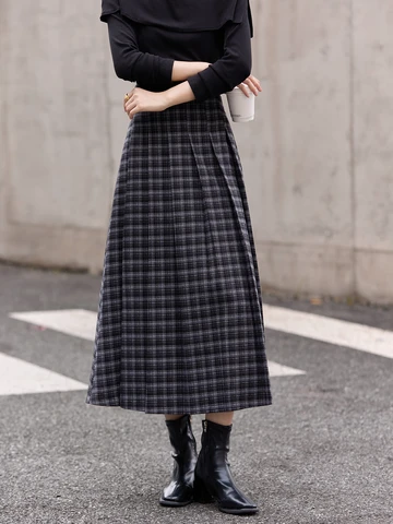 Vimly женская клетчатая юбка из вискозы