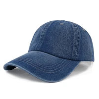 casual washed cotton baseball cap men solid black blue denim dad hat visor spring summer outdoor travel trucker caps adjustable