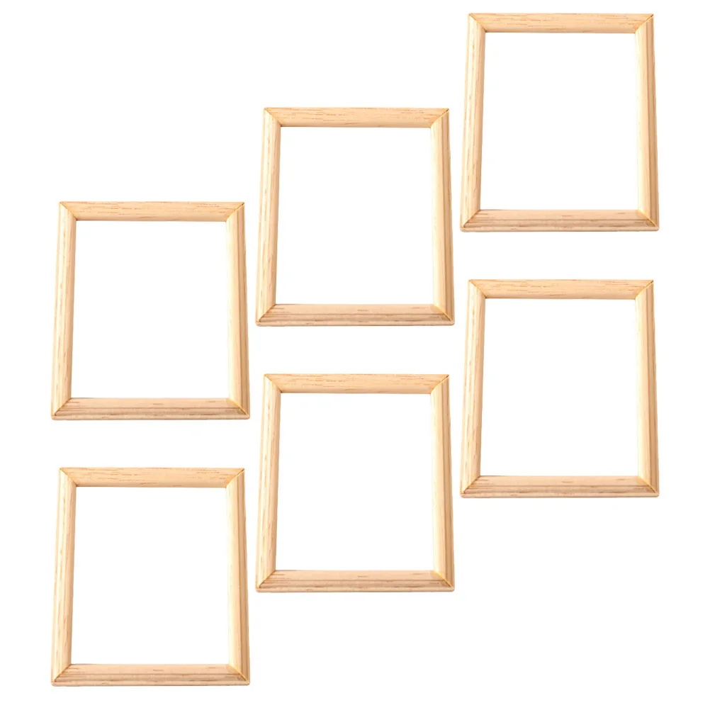 

6pcs Miniature Size Picture Frames House Hanging Picture Frame Ornaments