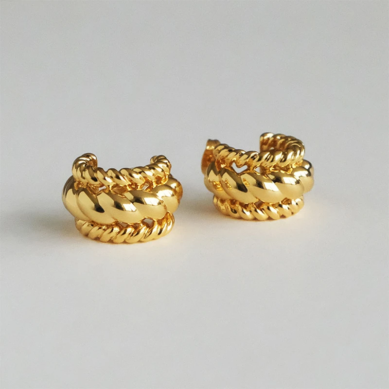 

Fashion Gold Geometric Circle Round Earrings Vintage Statement Chain Earrings for Women Jewelry Gift