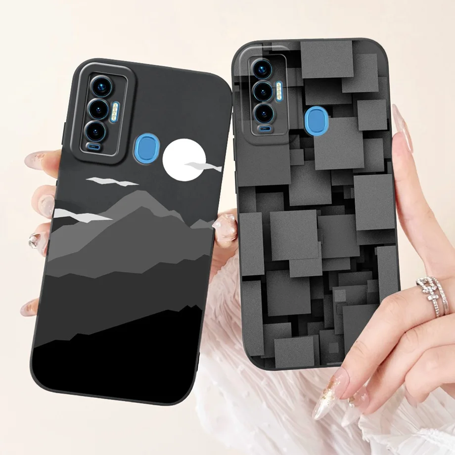 Чехол Funda для Tecno Camon 18 18i 18P Primer CH7 CH6 мягкий матовый силиконовый бампер с рисунком
