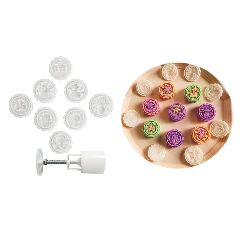 

Mid-autumn Festival Mini Animal Cutter Moon Cake Mould Set Used for Cake Cookie Dessert Cutter Cake Baking Decorations Y1QB
