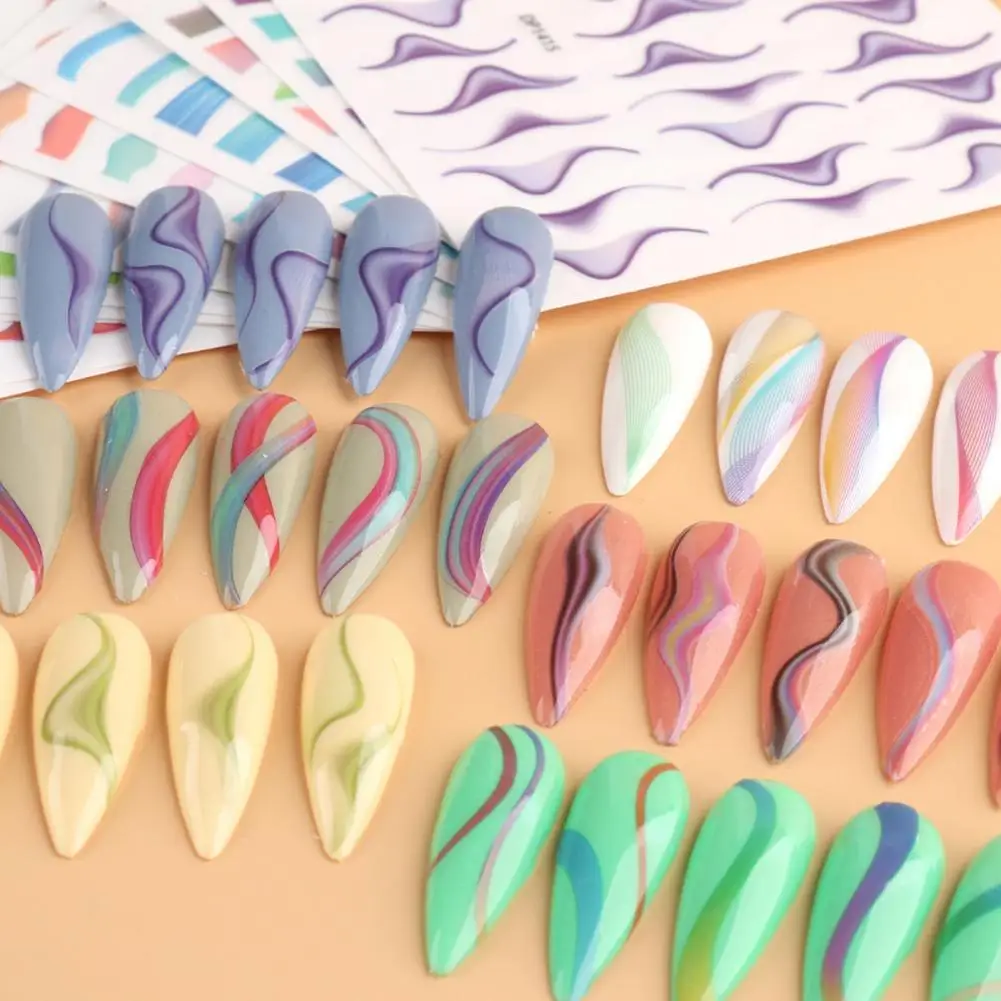Decorative Nail Foils  Ribbon Pattern Easy to Stick Nail Slider  Beauty Thin Japan Style Ballet Ribbon Stickers