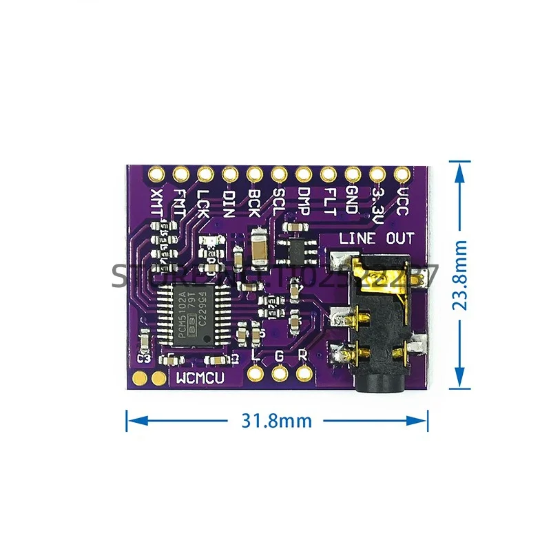 Интерфейс I2S PCM5102A ЦАП декодер GY-PCM5102 модуль плеера для Raspberry Pi PHAT форматная плата