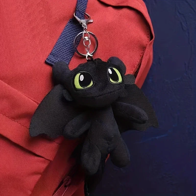 

How To Train Your Dragon 3 Night Fury Plush Keychain Toy Toothless Dragon Toy Stuffed Soft Animal Cartoon Gift for Children Kids