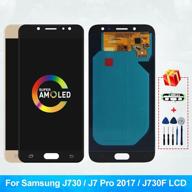 Супер Amoled J730FN/DS LCD для Samsung Galaxy J7 Pro 2017 J730 J730F ЖК-дисплей и сенсорный экран