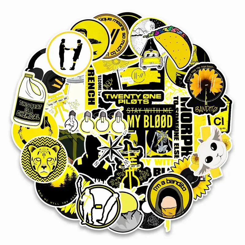 

50 шт., автомобильные наклейки на корпус ноутбука, гитары, мотоцикла