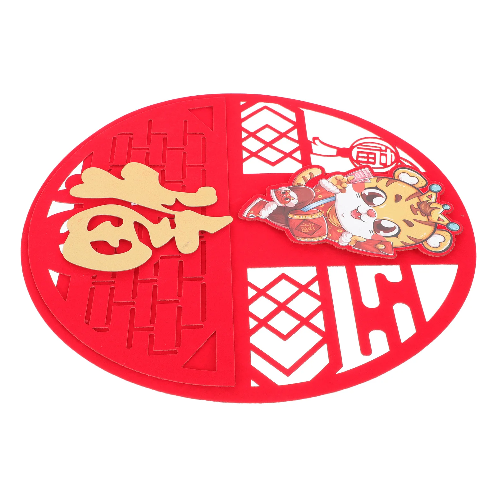 

Festival Spring Sticker Door New Year Fu Decal Chinese Window Stickers Red Clings Decoration Traditional Ornament