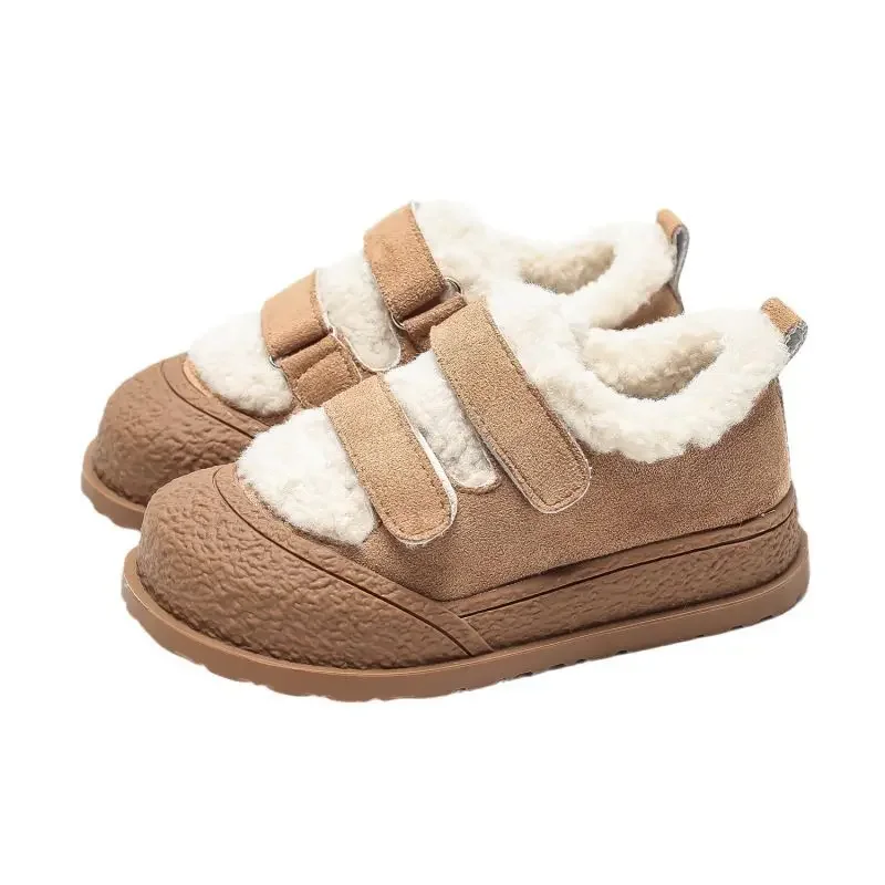 Детские плюшевые ботинки для мальчиков и девочек