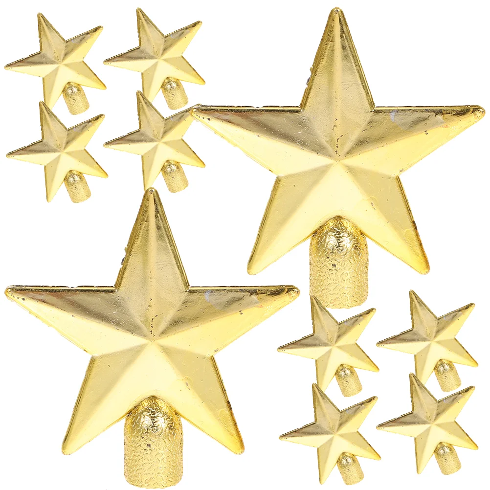 

Christmas Tree Star Toppers Mini Golden Star Xmas Tree Finals Small Christmas Tree Decoration Xmas Winter Holiday Supplies