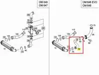 

Store code: 10 H128125 for turbocharger hose left E-CLASS W211 0608 S211