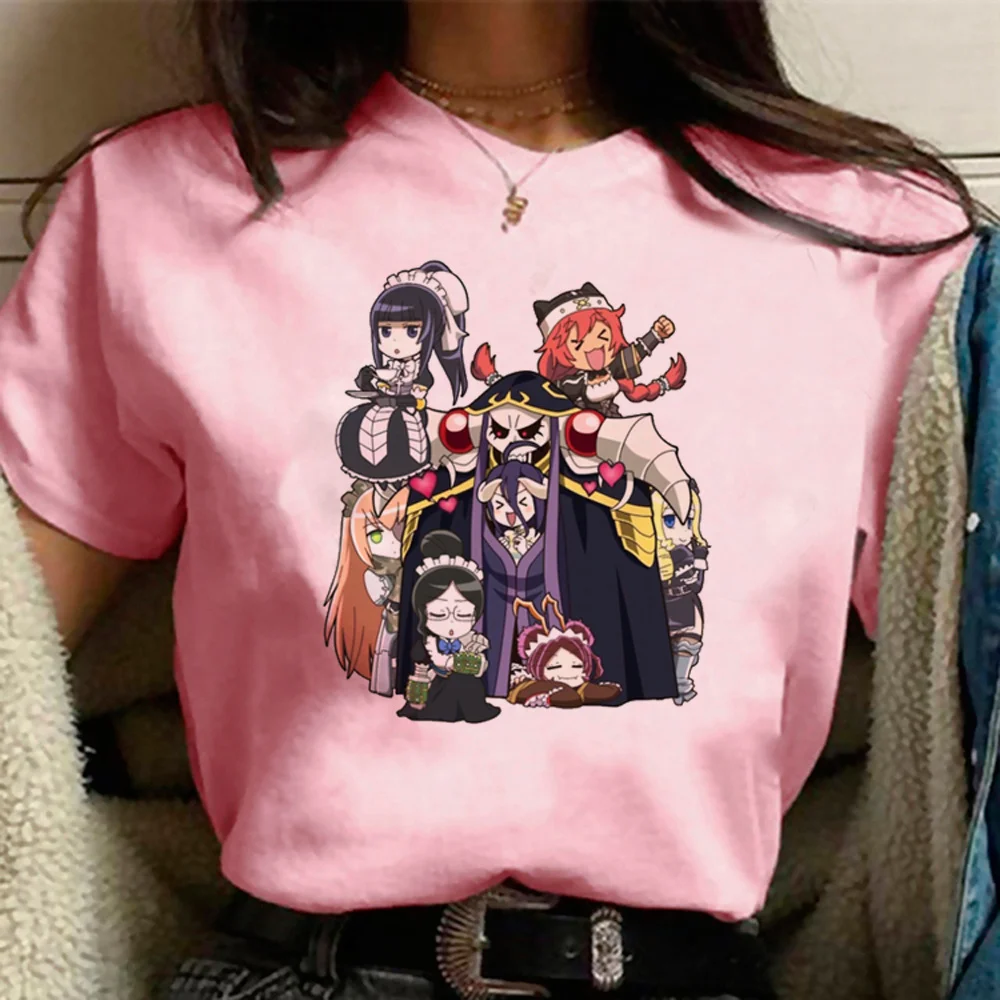 

Overlord t-shirts women comic top girl anime funny clothing