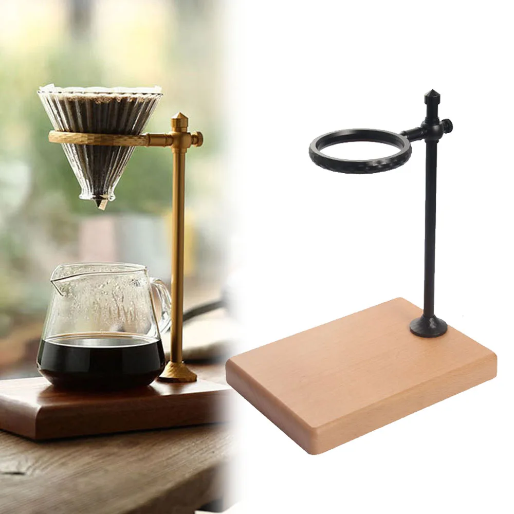 

Wooden v60 Dripper Coffee Filter Holder Heavy Duty Adjustable Height Hand Pour Over Coffee Maker Stand Cafe Espresso Accessories