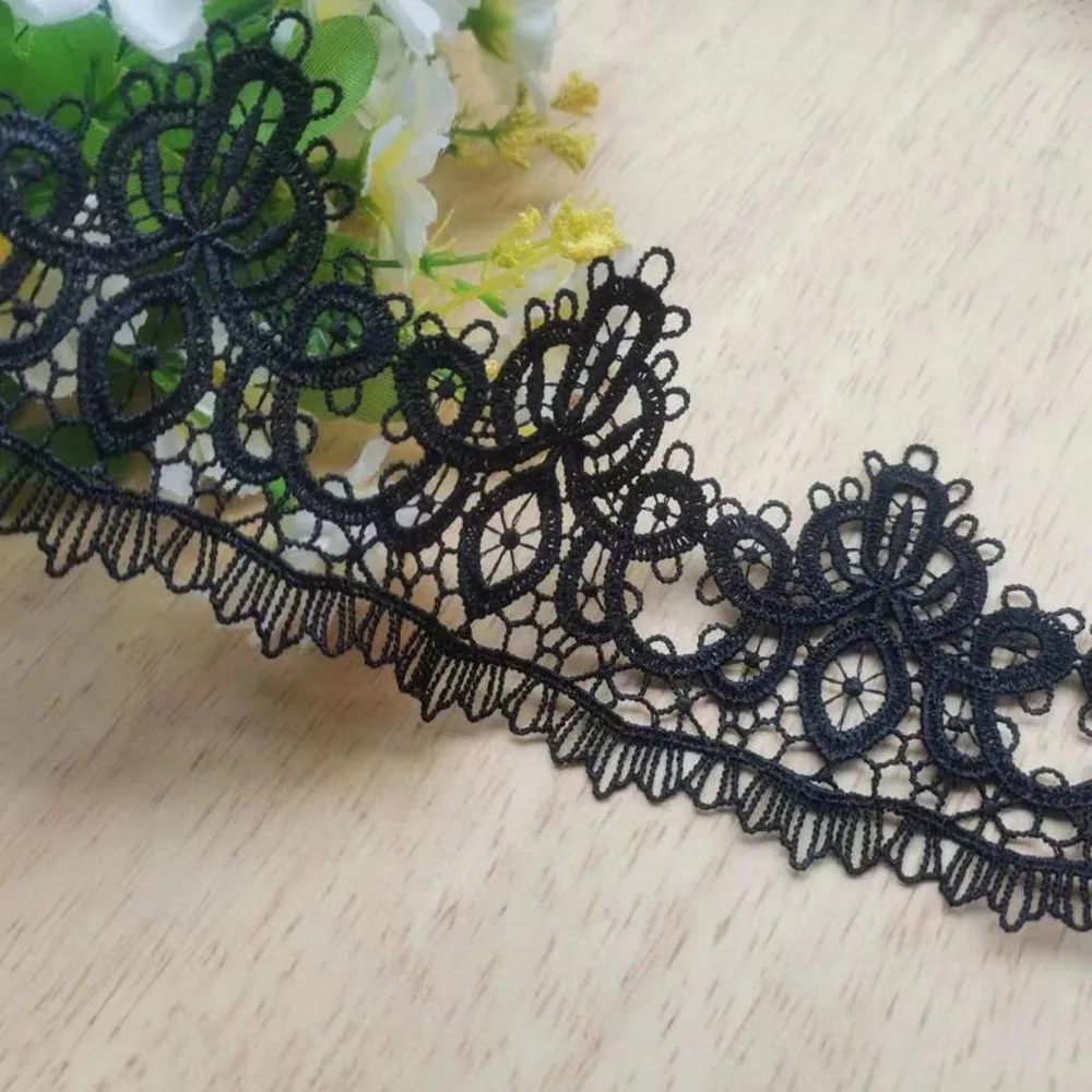 

1Yard Best Selling Embroidery Lace Fabric Wide 6.7cm Ribbon Curtain Guipure Home Textiles Craft Sewing Trim Christmas Decoration