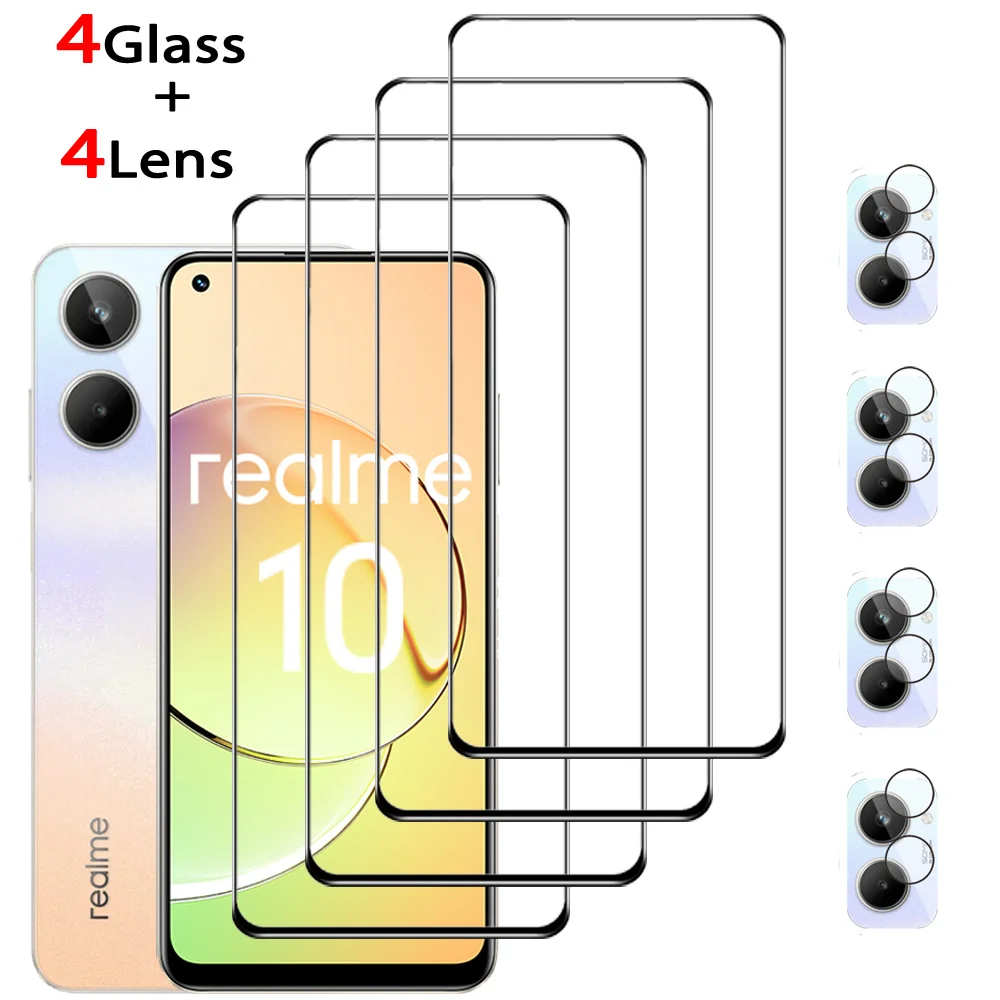 

1~4Pcs,9H Tempered Glass For Realme 10 5G Camera Realme 9 Pro Glass Realme 8 Pro Realme9 Screen Protector Realme10 Front Film