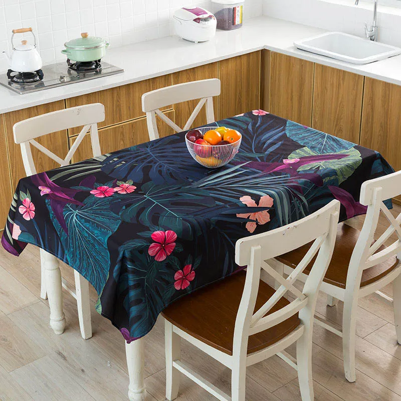 

Tropical Plant Green Leaves Palm Leaf Monstera Rectangular Tablecloths Wedding Centerpieces for Tables Cloth Cover Picnic Mat