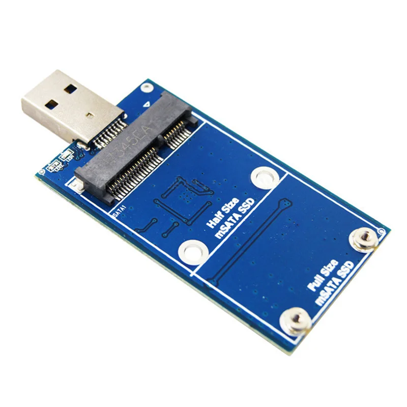 

MSATA to USB 3.0 Hard Drive Case MSATA USB Adapter External Solid State Disk Adapter Supports 30X30 50X30 MSATA SSD