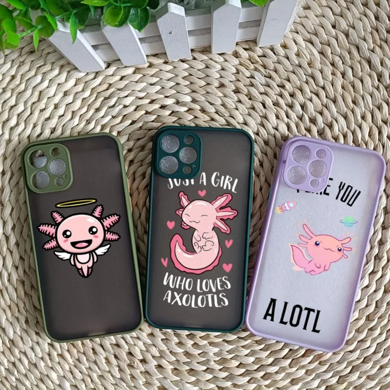 

Axolotl симпатичный чехол для телефона IPhone 14 13 12 11 Mini Pro Max XS X Max XR 8 7 Plus SE 2022 дюймов Кожаный цветной чехол для телефона