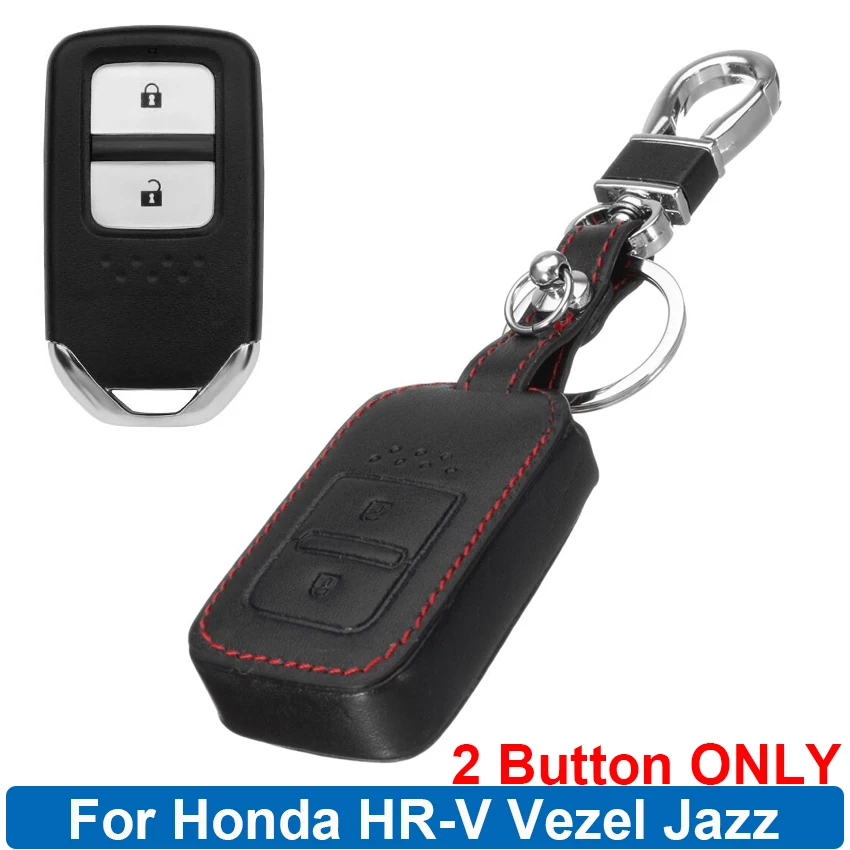 Чехол для ключа из искусственной кожи с 2 кнопками Женский держатель ключей