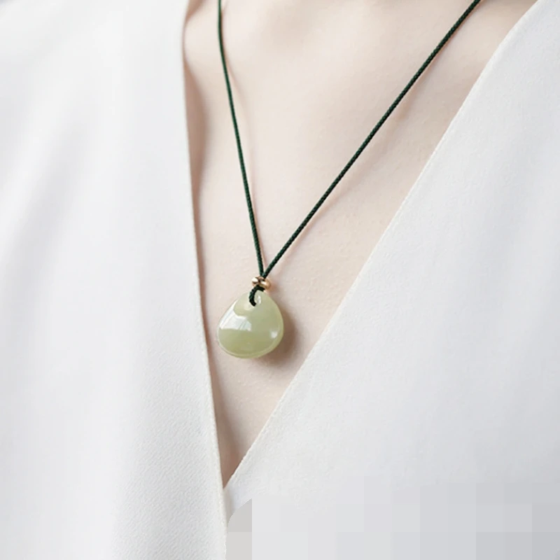 Натуральный нефритовый кулон Hetian модные руны ожерелье ювелирные изделия