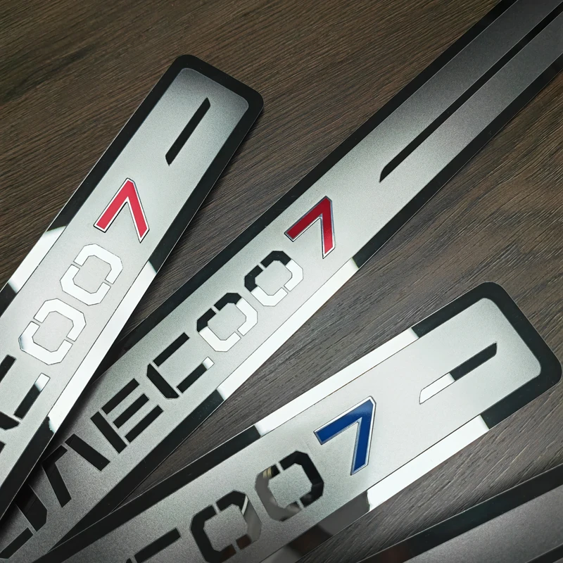 Накладка на порог двери для CHERY JAECOO J7 2023 2024 Стайлинг отделка из нержавеющей стали