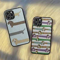 yinuoda cartoons dachshund bulldog phone case hard leather case for iphone 11 12 13 mini pro max 8 7 plus se 2020 x xr xs coque