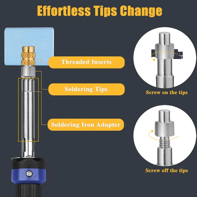 M2 M2.5 M3 M4 M5 M6 Вставка с терморезьбой Наконечник для паяльника Набор инструментов