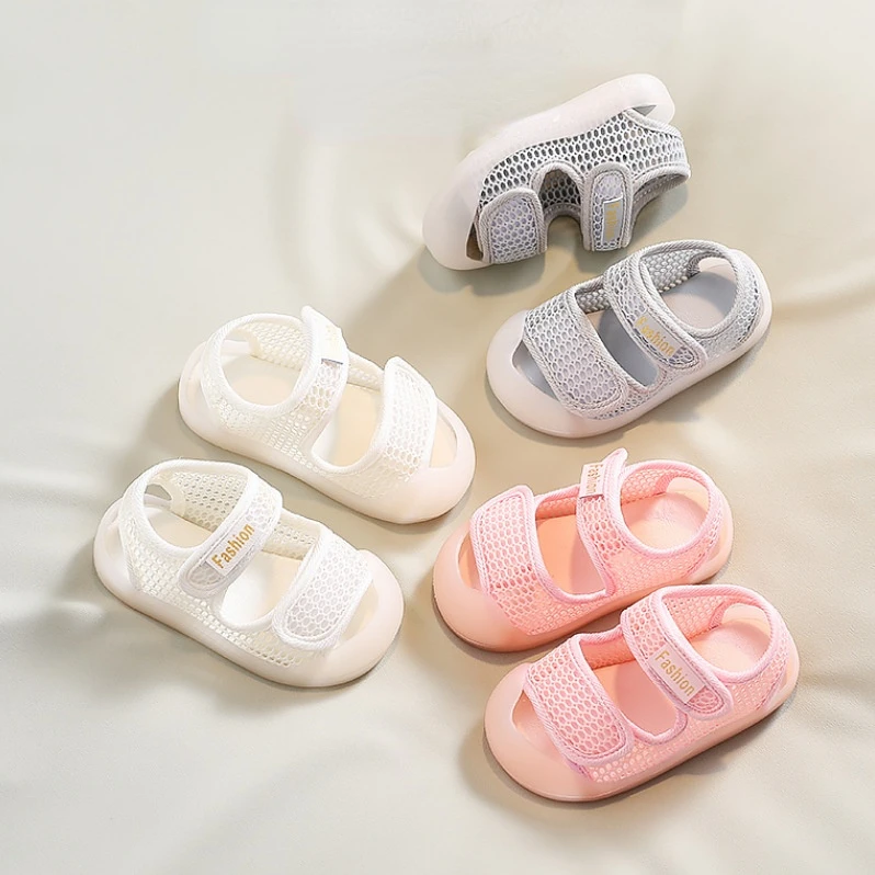 Summer Baby Sandals for Girls Boys Breathable Solid Color Soft Soled Anti-Slip Children Shoes Fashion Toddler Kids Sneakers