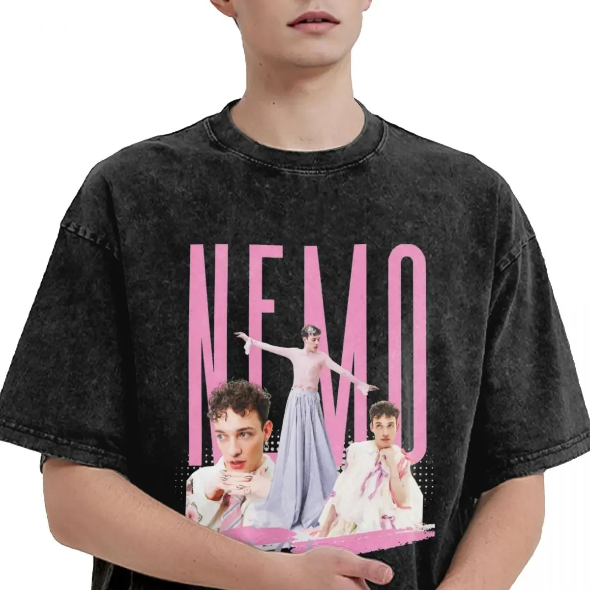 Футболка Nemo The Code Song Contest 2024 Промытые футболки из 100% хлопка большие размеры