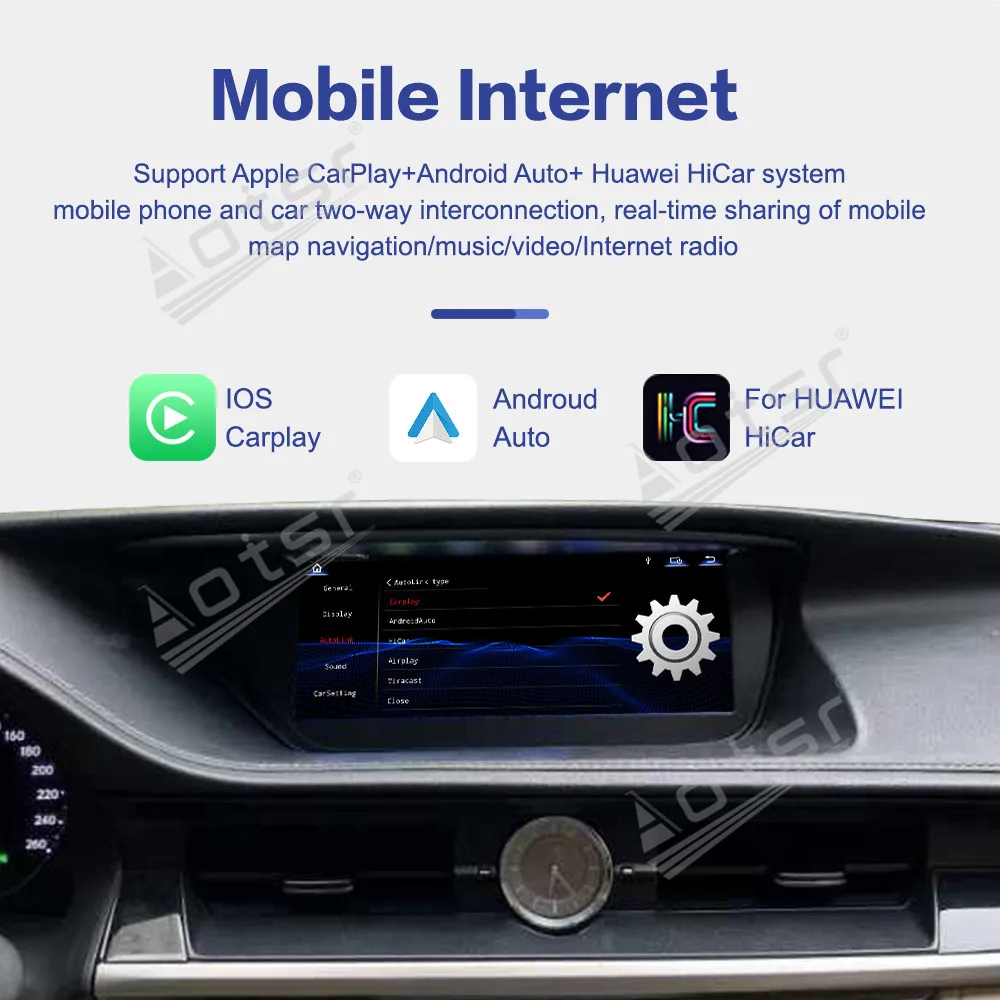 Автомобильный мультимедийный плеер 10 25 дюйма для Lexus ES 2013-2018 Android авто Carplay HD