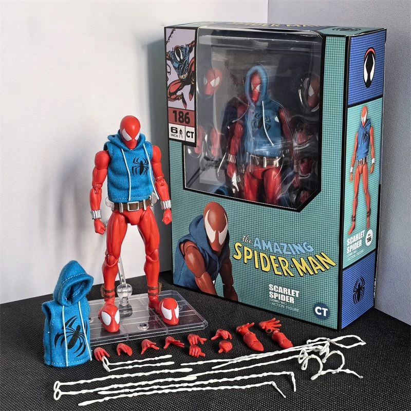 Фигурка Ct Toys Scarlet Spider Mafex 186 фигурки Бен Рейли версия комиксов. Коллекция аниме