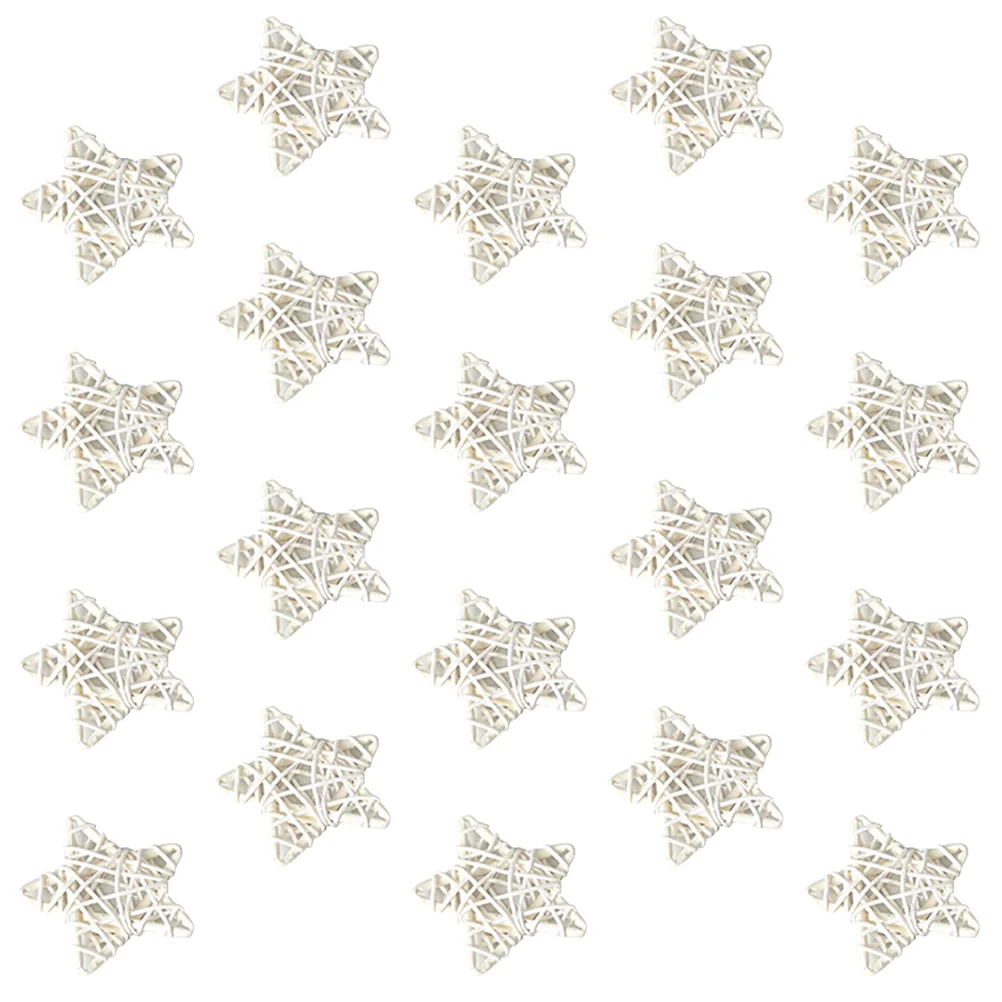 

20pcs Rattan Hanging Stars Wicker Rattan Stars Ornament for Party Classroom