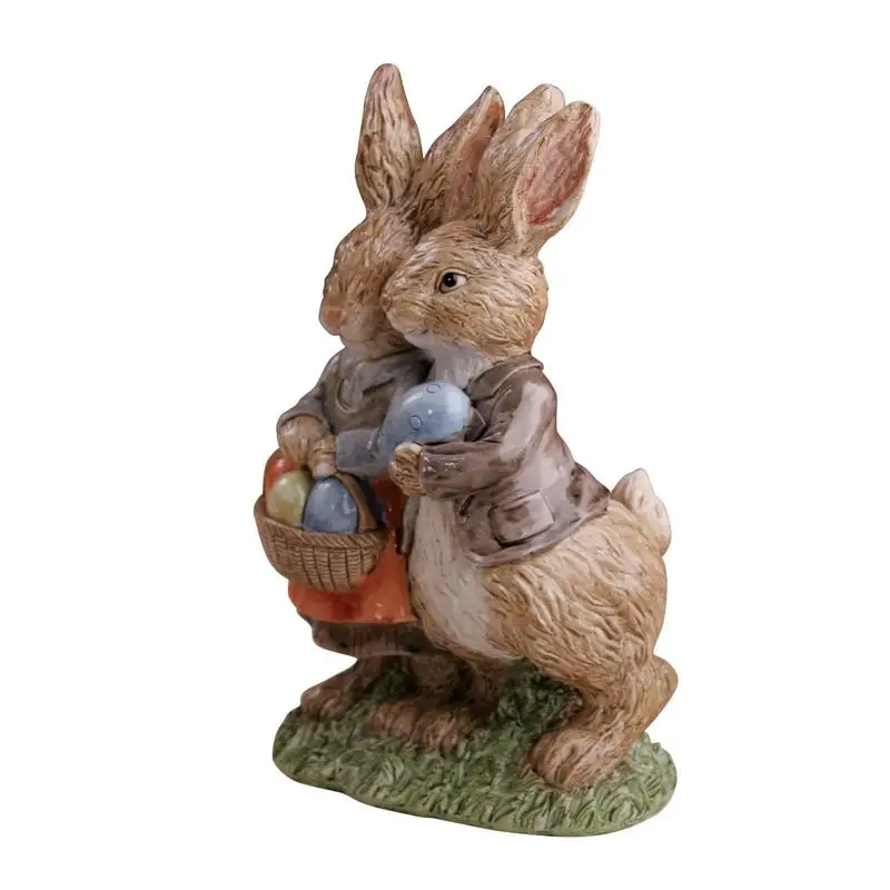 

Easter Rabbit Bunny Ornaments Landscape Figurine Resin Craft Decoration