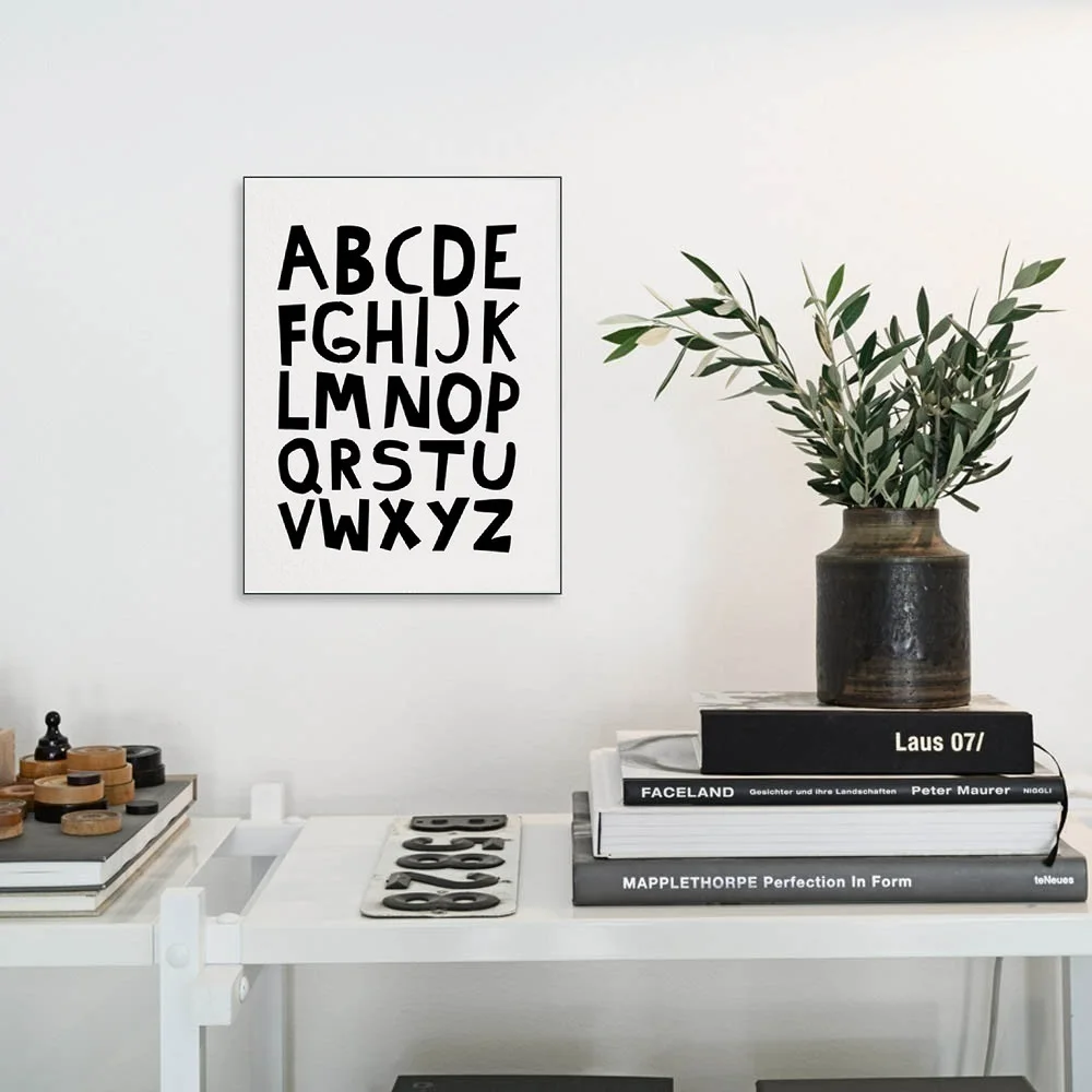 

Angel's Art Unframed Kids Nursery Alphabets Print Modern Wall Decor Canvas Poster