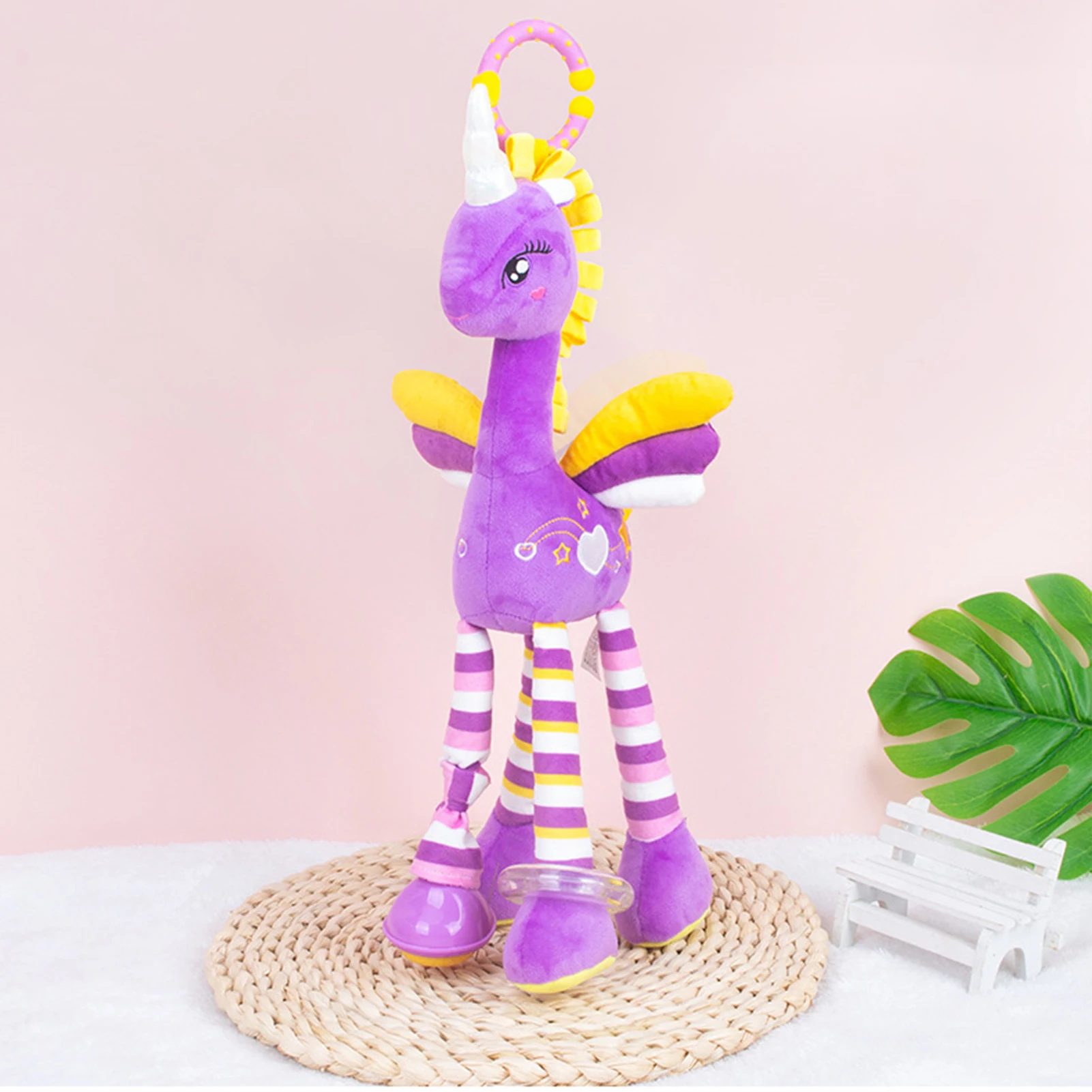 

Baby Rattles Stroller Hanging Soft Toy For 0-12 Months Newborn Cute Plush Flying Horse DollHang Babies Bed Mobiles Beby Toy New