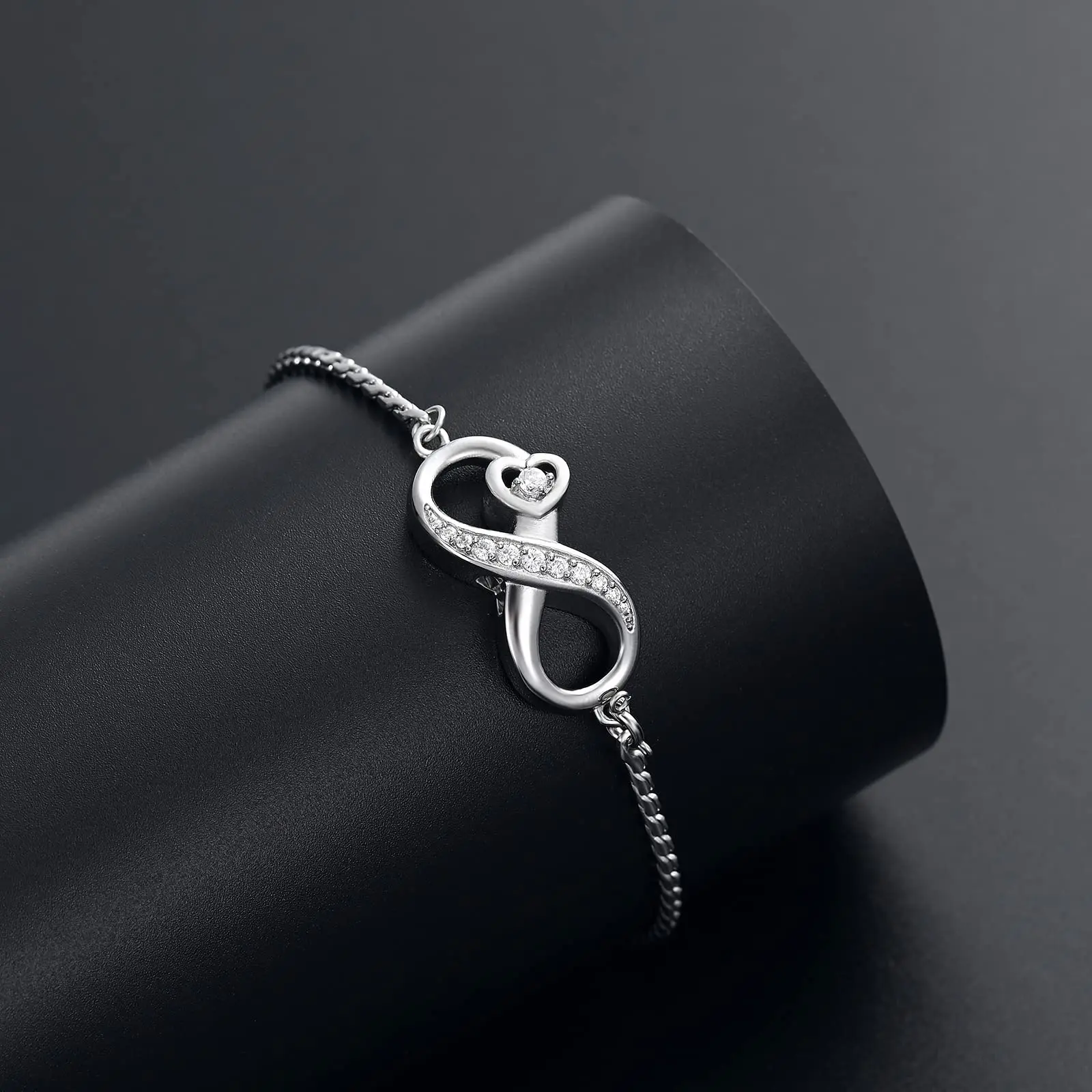 Браслет для кремации праха браслет с бесконечной урной женщин и девочек