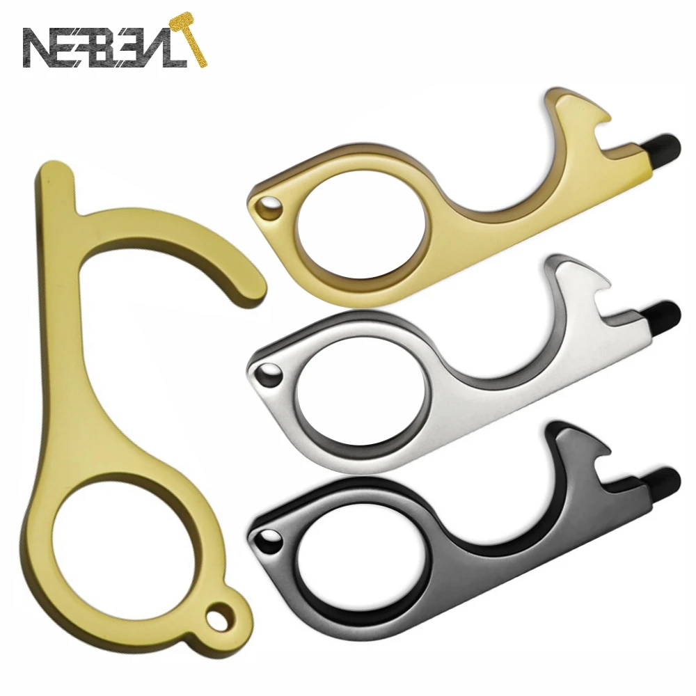 

Портативный антимикробный брелок для ключей, Открыватель для двери, пивной триггер, сенсорный экран, открываемые двери, без прикосновения, ...