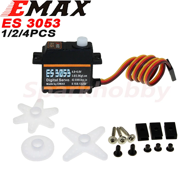 

Original EMAX ES3053 Plastics Digital Servo 17.5g Waterproof Servo with Gears for RC Car Helicopter Boat Airplane Accessories
