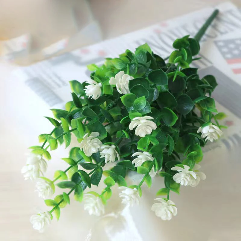 

Follaje Fake Artificial Flowers Faux Plastic Plants Hojas Artificiales Para Decoracion Garden Porch Window Kitchen Office Table