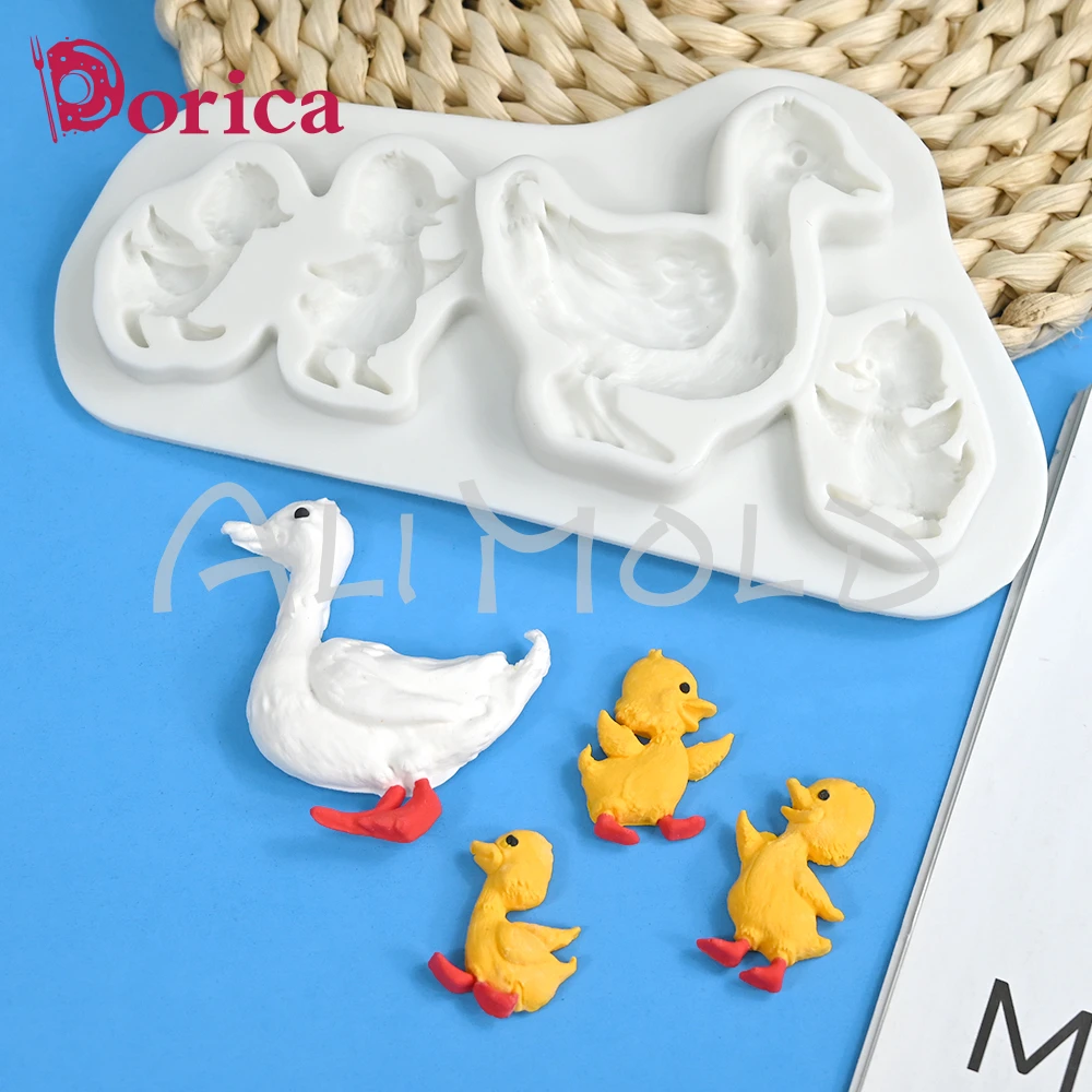 Утка дизайн помадка искусственная шоколадная форма сделай сам полимерная глина