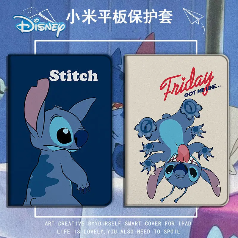 

Disney Stitch Cartoon Cover For Xiaomi Pad 5 4 Plus Case 10.1 11 inch 8 in Kawaii PU Leather Tablet PC Smart Protective Covers